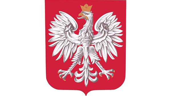 Wapen van Polen - in kleur op transparante achtergrond - 600 * 337 pixels 